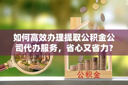 善化如何高效办理提取公积金公司代办服务，省心又省力？