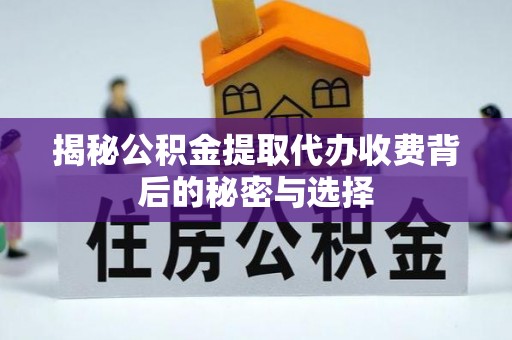 善化揭秘公积金提取代办收费背后的秘密与选择