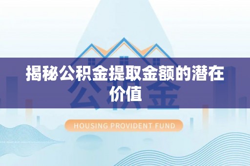 善化揭秘公积金提取金额的潜在价值