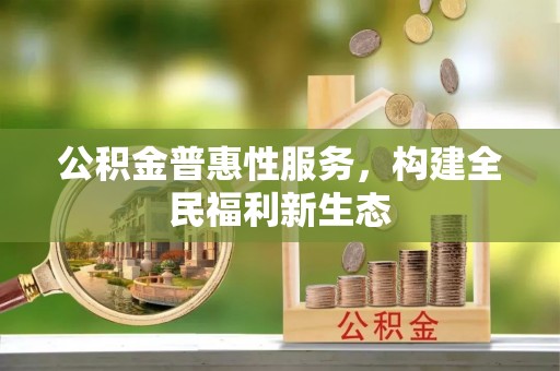 善化公积金普惠性服务，构建全民福利新生态