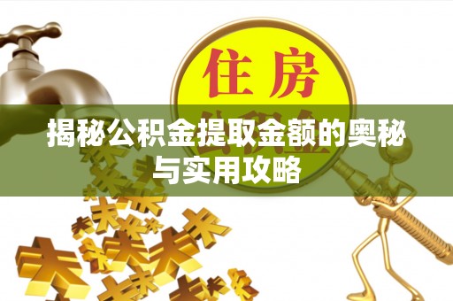 善化揭秘公积金提取金额的奥秘与实用攻略